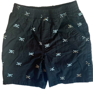 Wonderkids Black White Skeleton Shorts Size 2T